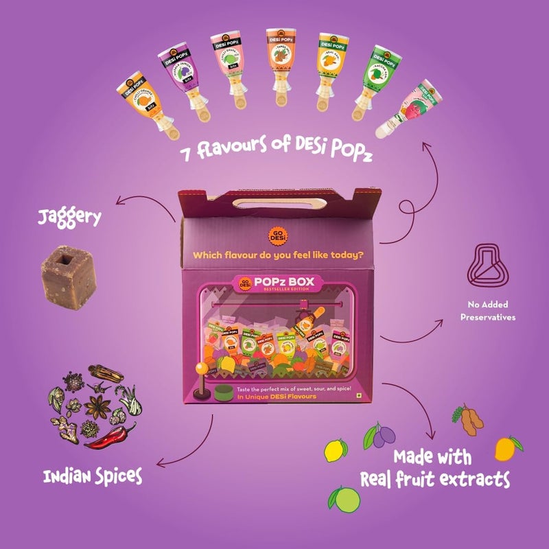 GO DESi Pops Trial Pack - Gift Basket with Tangy Imli, Kaccha Aam, and Real Aam Lollipops - Image 5